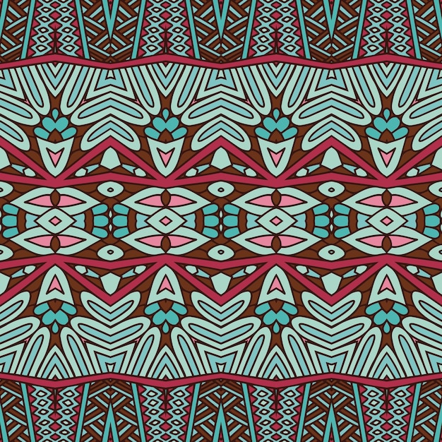 Estampado étnico diseño de tela vintage vector étnico tribal