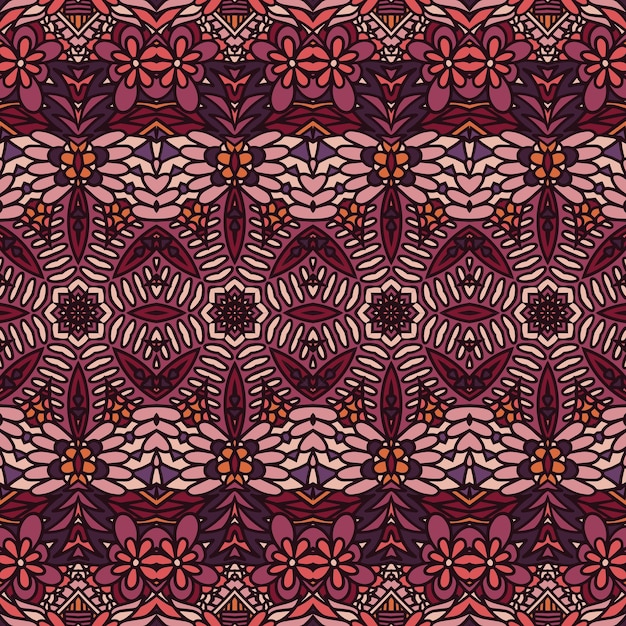 Estampado étnico geométrico abstracto vector decorativo sin fisuras patrón ornamental