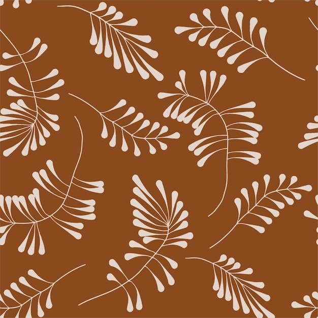 Estampado floral moderno Patrón sin costuras Estilo dibujado a mano