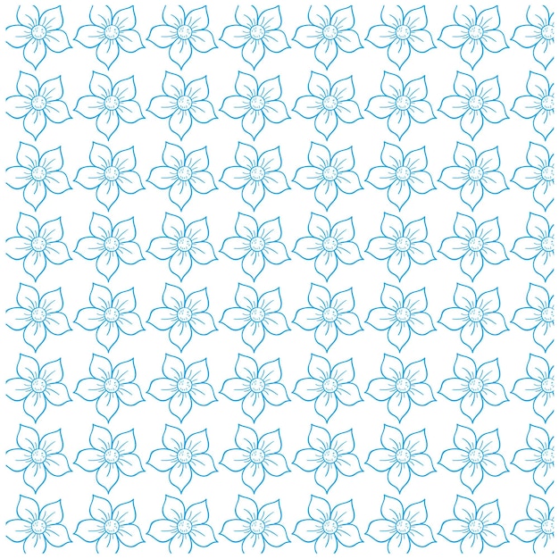 Estampado de flores azul