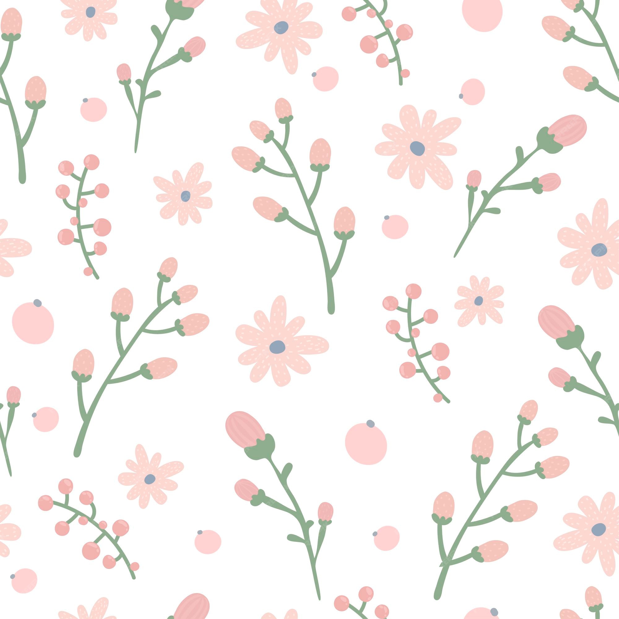 Estampado de flores bonitas flores sobre fondo blanco impresión con pequeñas flores rosadas estampado ditsy linda plantilla de flor elegante para impresoras de moda | Vector Premium Estampado de flores bonitas flores sobre fondo blanco impresión con pequeñas flores rosadas estampado ditsy linda plantilla de flor elegante para impresoras de moda | Vector Premium