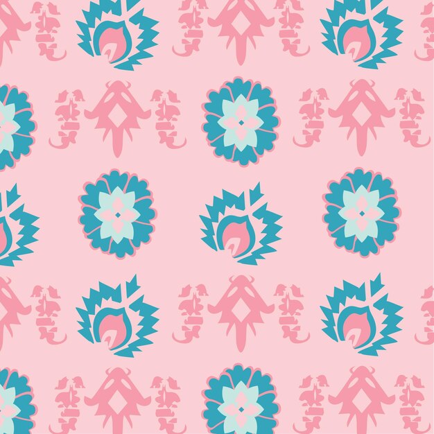 Estampado de flores étnico tradicional indonesio