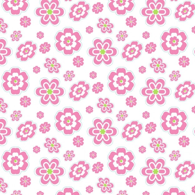 Estampado de flores rosa
