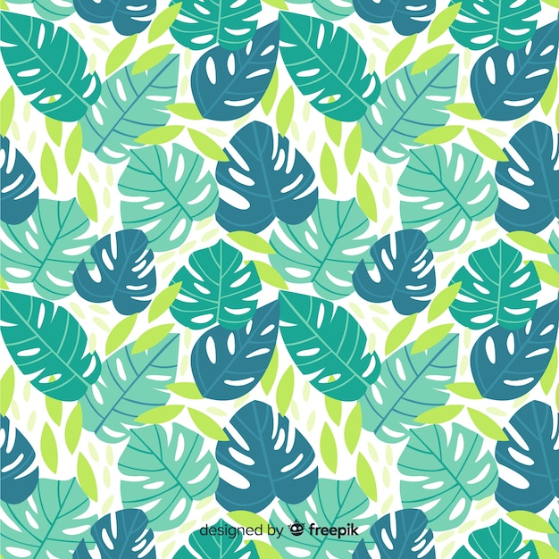 Estampado de hojas de monstera dibujado a mano