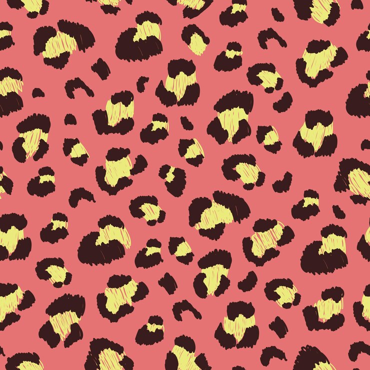 Estampado de leopardo lindo de patrones sin fisuras sobre fondo rosa ilustración vectorial de fondo