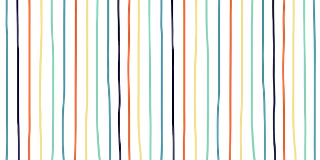 Estampado a mano con rayas verticales coloridas y patrón sin costuras