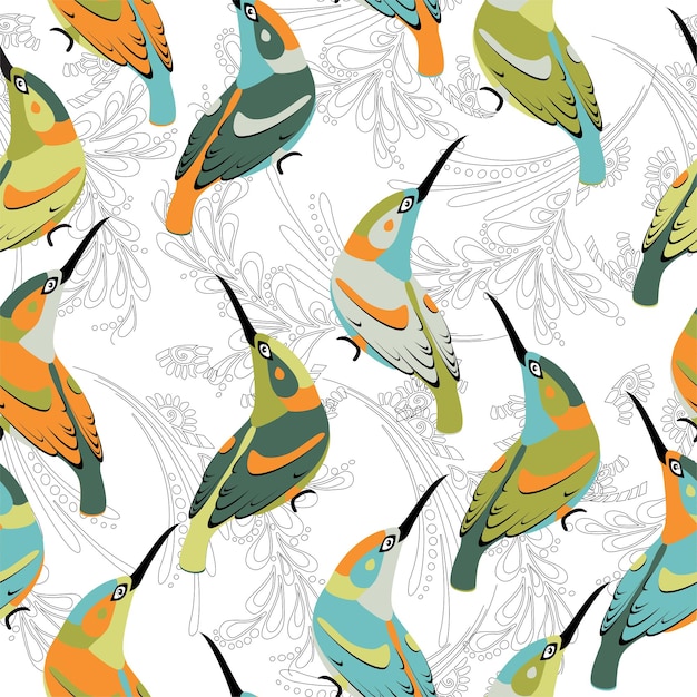 Estampado natural exótico para tela, papel pintado. Imprimir patrón de vector transparente selva