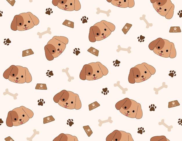 Estampado de perro lindo