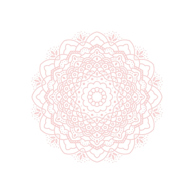 Estampado vectorial de mandala rosa patrón étnico