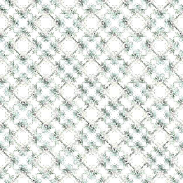 Estampado verde y blanco con motivo floral.