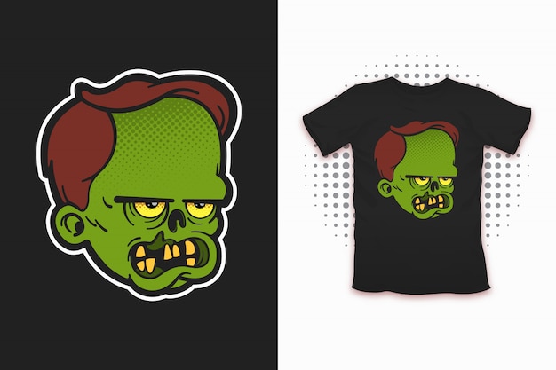 Estampado de zombis para diseño de camiseta