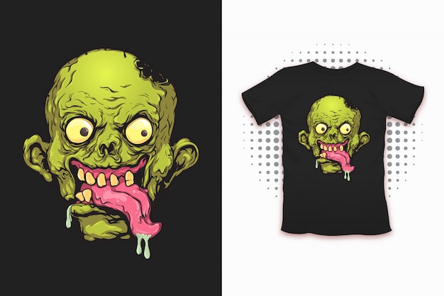 Estampado de zombis para diseño de camiseta
