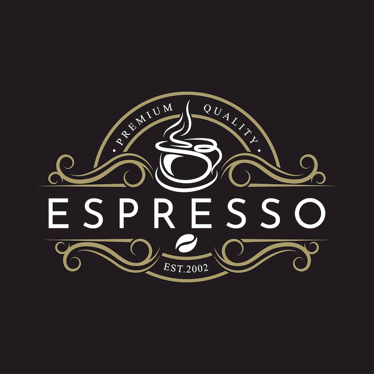 Vector estampas de diseño de logotipos de cafeterías de estilo vintage