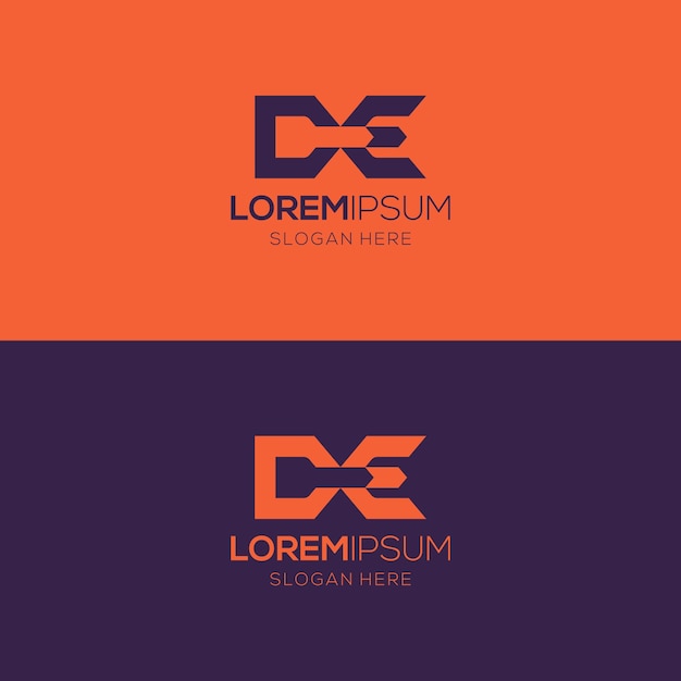 Estampilla de logotipo de DEX con letras abstractas y elegantes