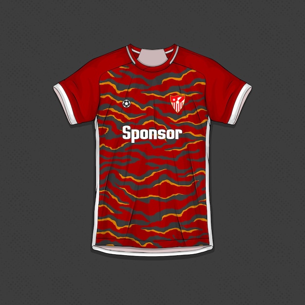 Estampillas de camisetas de fútbol profesional con texturas de camiseta atlética personalizables