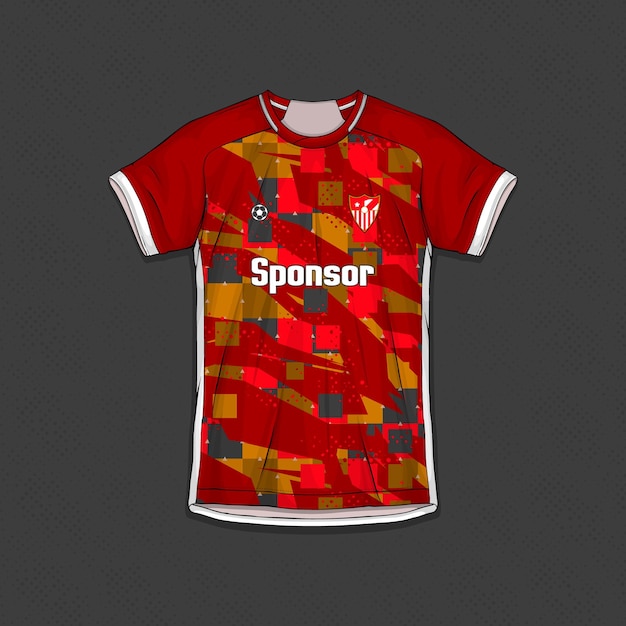Estampillas de camisetas de fútbol profesional con texturas de camiseta atlética personalizables