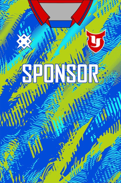 Estampillas de camisetas de fútbol profesional con texturas de camiseta atlética personalizables