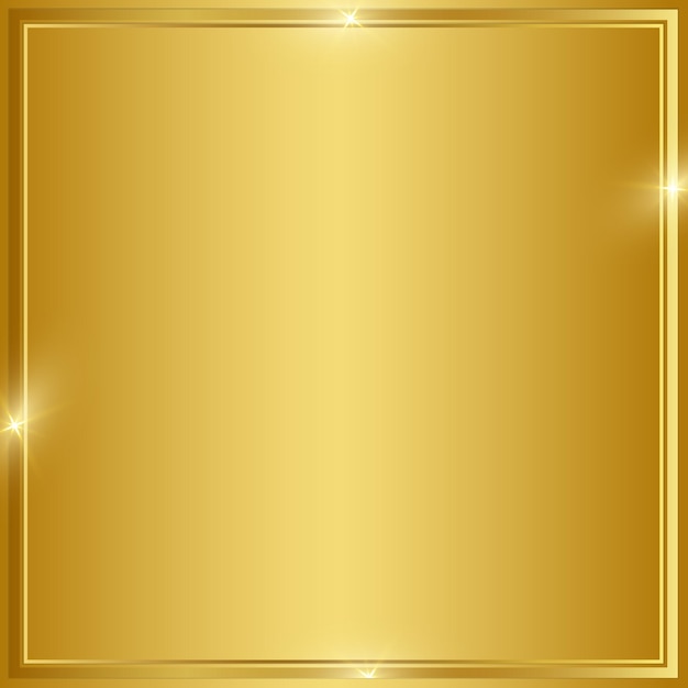 Estandarte en 3D de color oro amarillo con telón de fondo dorado mínimo abstract vectorial