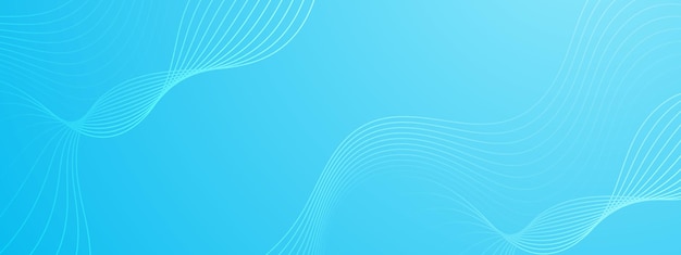 Estandarte abstracto de gradiente vectorial azul con elementos de formas