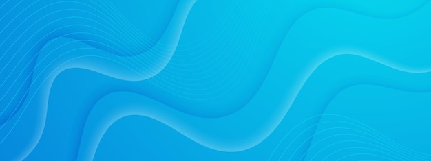 Estandarte abstracto vectorial azul con formas geométricas simples