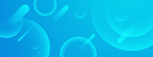 Estandarte abstracto vectorial azul con formas geométricas simples