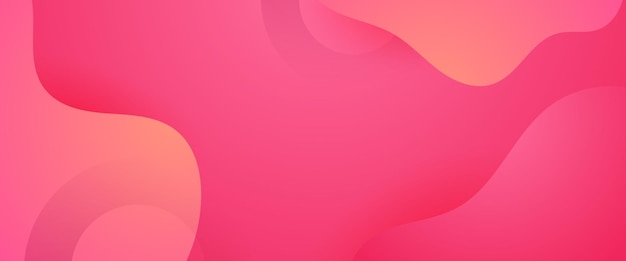 Estandarte abstracto vectorial simple con ondas rosas y líquido