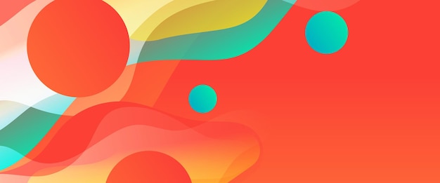 Estandarte abstracto verde naranja y amarillo con formas Para estandarte de negocios telón de fondo formal voucher de prestigio lux invita papel tapiz y fondo