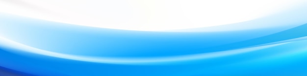 Estandarte abstracto vibrante y moderno con una onda azul que fluye
