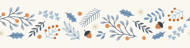 Estandarte acogedor de invierno con plantas