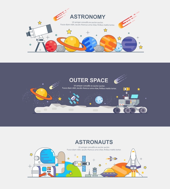 Vector estandarte de astronauta