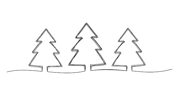 Estandarte del bosque de pinos de Navidad