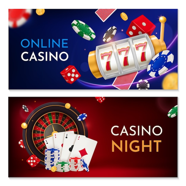 Estandarte del casino en estilo realista