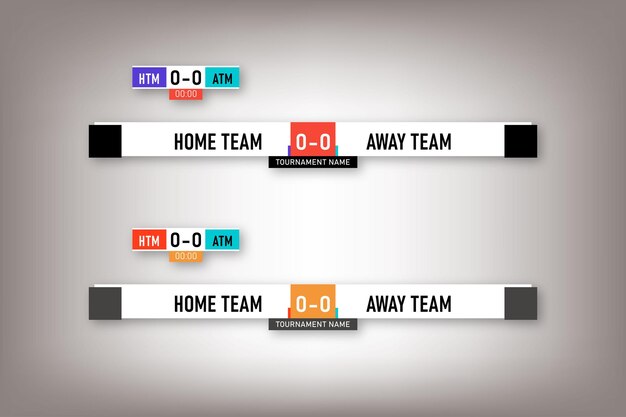 estandarte de colores moderno para las transmisiones de televisión deportivas