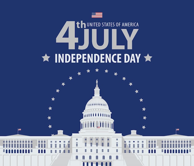 Estandarte del día de la independencia de los Estados Unidos