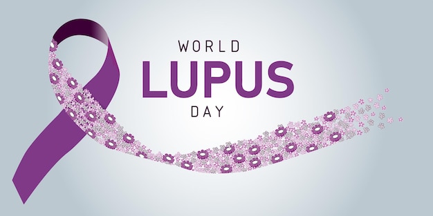 Vector estandarte del día mundial del lupus