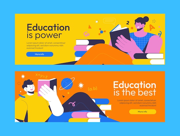 Estandarte dibujado a mano para el Día Internacional de la Educación