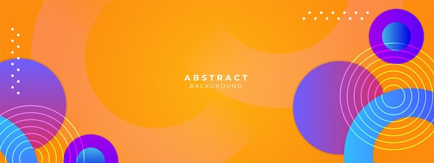 Estandarte de diseño retro abstract geométrico y colorido de época
