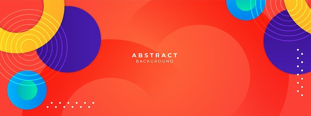 Estandarte de diseño retro abstract geométrico y colorido de época
