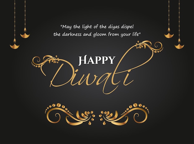 estandarte de diwali y diseño de deseos de diwali