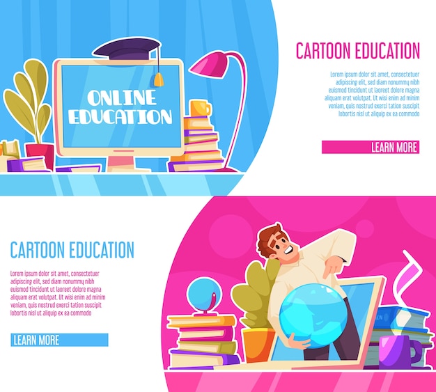 Estandarte de educación plano