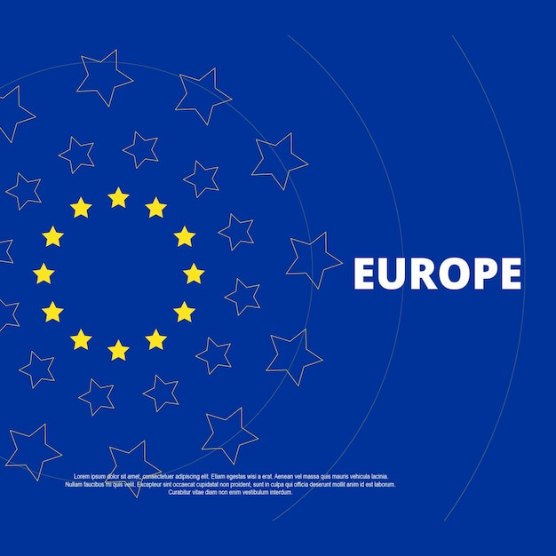 Vector estandarte de la europa