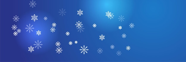 Vector estandarte de felices navidades con decoración de copos de nieve