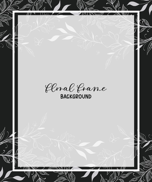 Estandarte floral arreglado a partir de hojas y floral Vector tarjeta floral fondo de boda