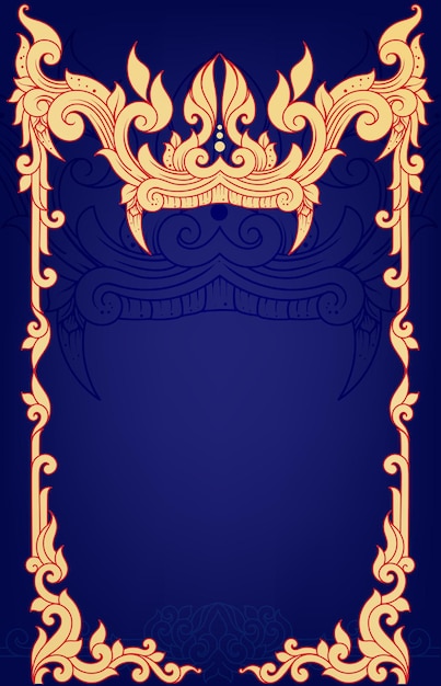 Estandarte floral con diseño de borde