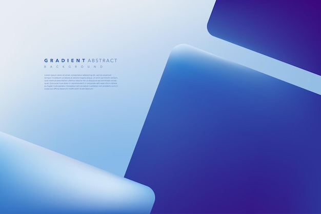 estandarte de fondo abstracto con gradiente azul con formas modernas y geométricas