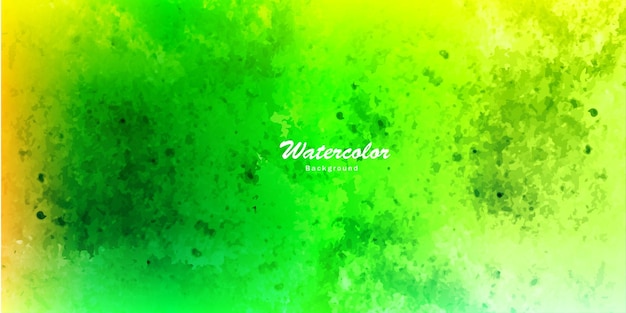 Estandarte de fondo de acuarela verde abstracto.