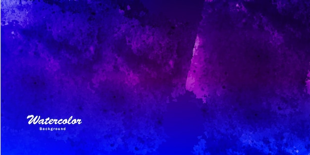 Estandarte de fondo azul de acuarela abstracta.