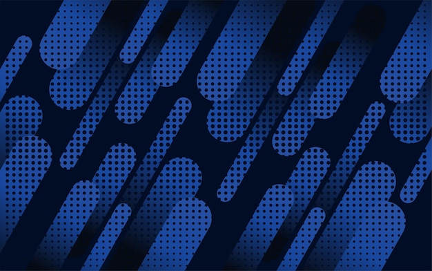 estandarte de fondo azul con forma cuadrada inclinada y diseño de elementos de patrón de puntos