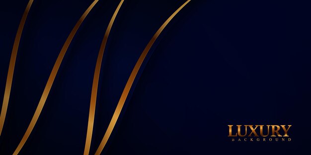 Estandarte de fondo de oro azul marino de lujo