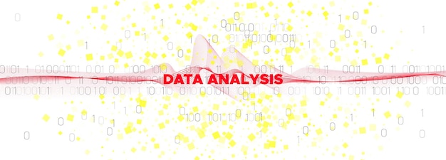 Estandarte futurista con el movimiento de partículas de grandes datos